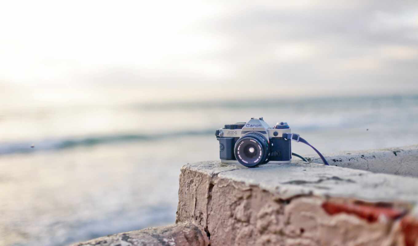 фотоаппарат, tech, пляж, canon, настроение, 