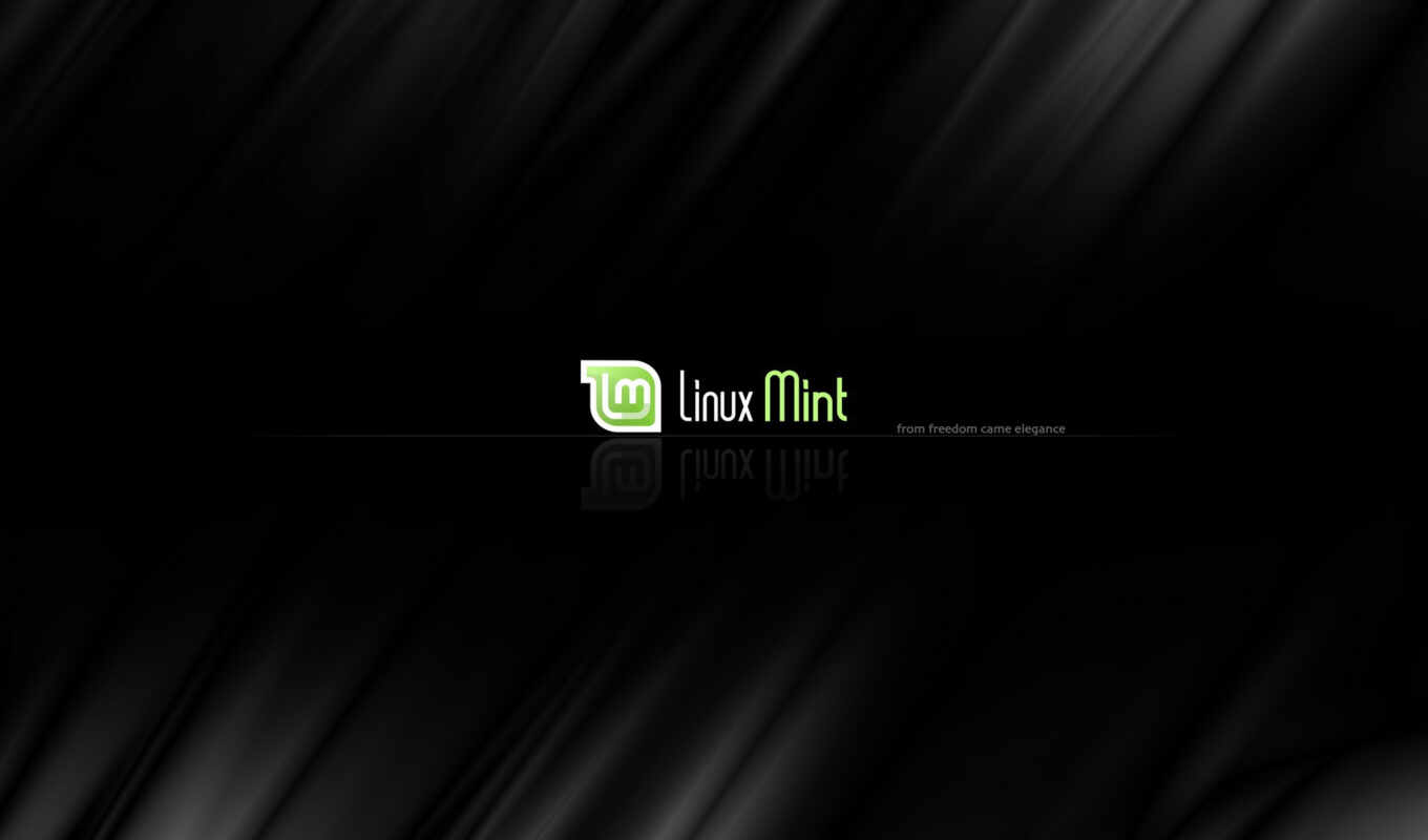 linux, мята, лого, черный