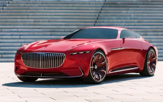 mercedes, maybach, vision, red, car, concept, coupe, 