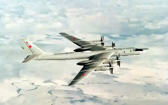 стратегический, бомбардировщик, ракетоносец, медведь, Ту-95,Ту-95МС,
