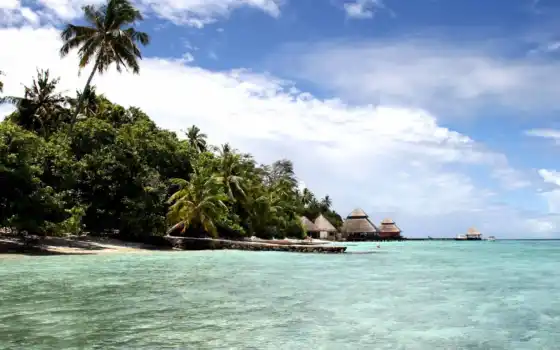 море, maldives, остров, пляж, ocean, tropical
