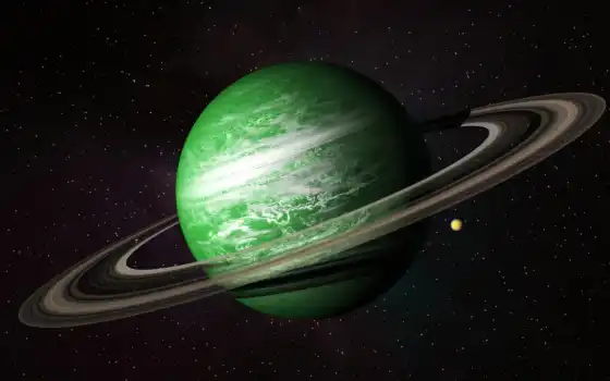 planet, зелёный, космос