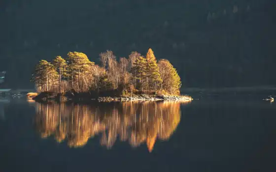 озеро, fore, отражение