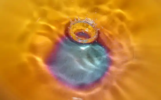 воды, макро, orange, капелька, капля, water, 