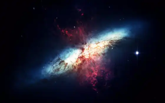 галактика, звёзды, космос, blue, nebula, pink, explosion, пространство, туманность, 