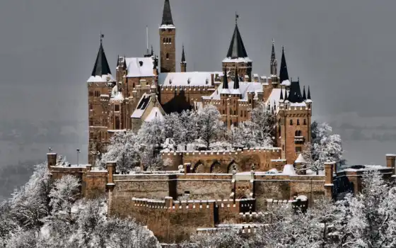 замки, германии, castle, старинные, красивые, которые, гогенцоллерн, часть, 