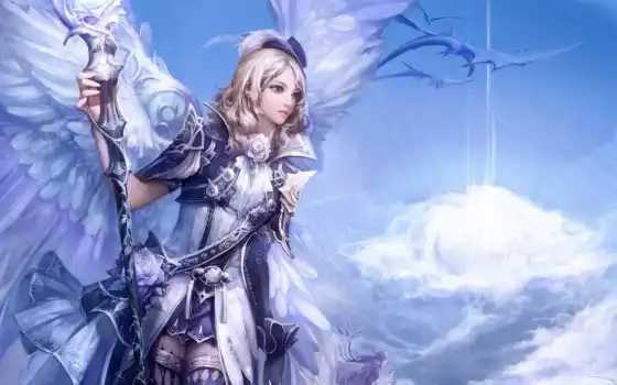 wallpapers, wallpaper, hd, desktop, and, free, computer, игры, girl, picture, collection, angel, fantasy, ها, wings, tower, aion, eternity, server, 