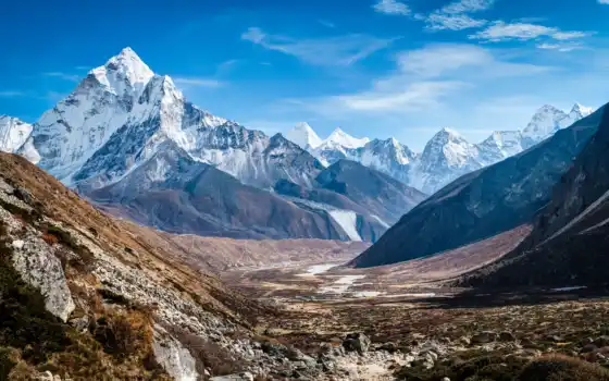 гималаи, гора, landscape, природа, height, nepal, fifth, top, land