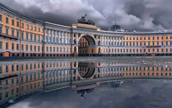 square, дворец, санкт, петербург, россия, build, architecture, отражение, travel, площадь, tamara