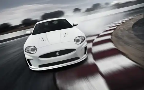 jaguar, xkr, white, cool, iphone, coupe, шоссе, кольцевая, car, 