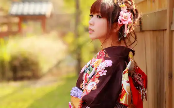 кимоно, девушка, japanese, азиатка, asian, стиль, японская, devushki, 