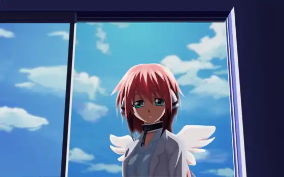 angel, anime, девушка, крылья, otoshimono, ikaros, sora, 
