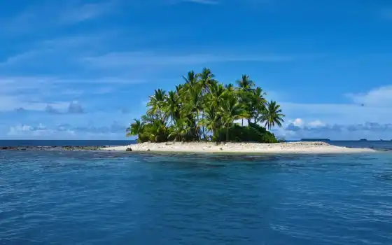 остров, океан, funart, tihii, palma, proostrov