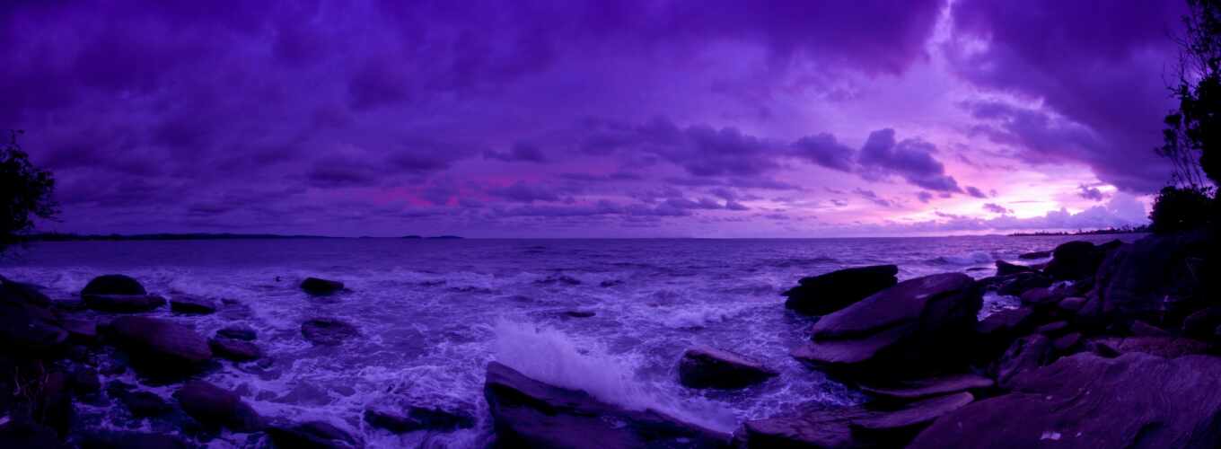 небо, purple, закат, dark