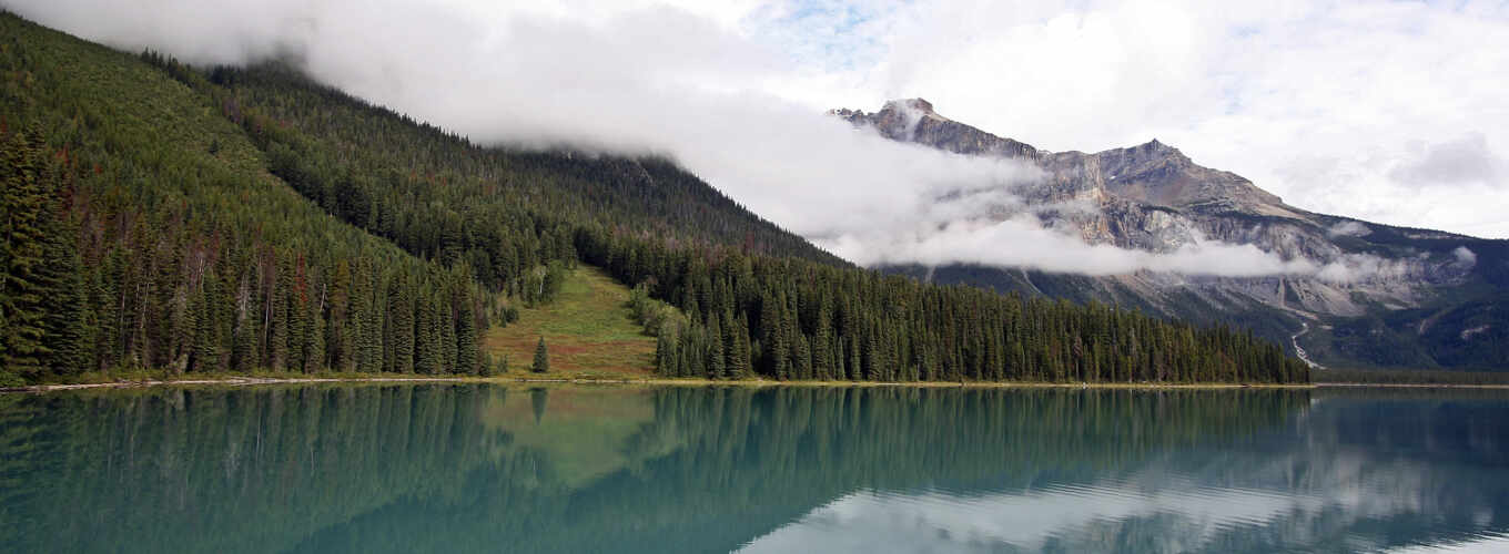 mountains, lake, the clouds, sky