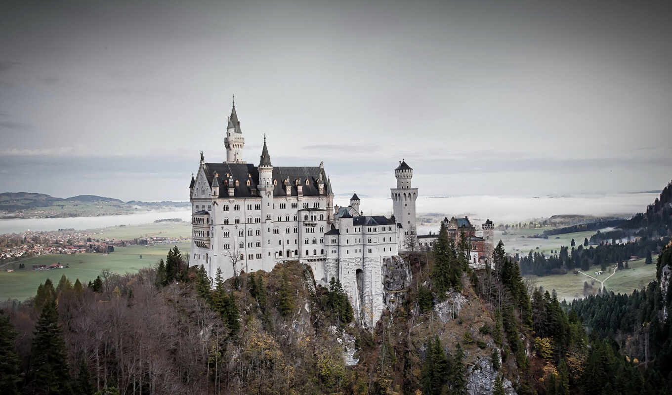германия, castle, stock, дворец, нойшванштайн, бавария, fotografias, visa, германию