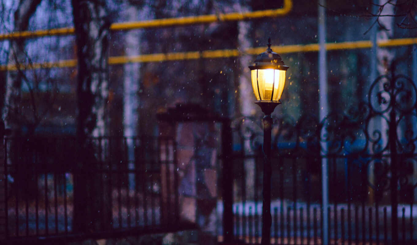 good, city, street, winter, which, lamp, fence, narrow, game