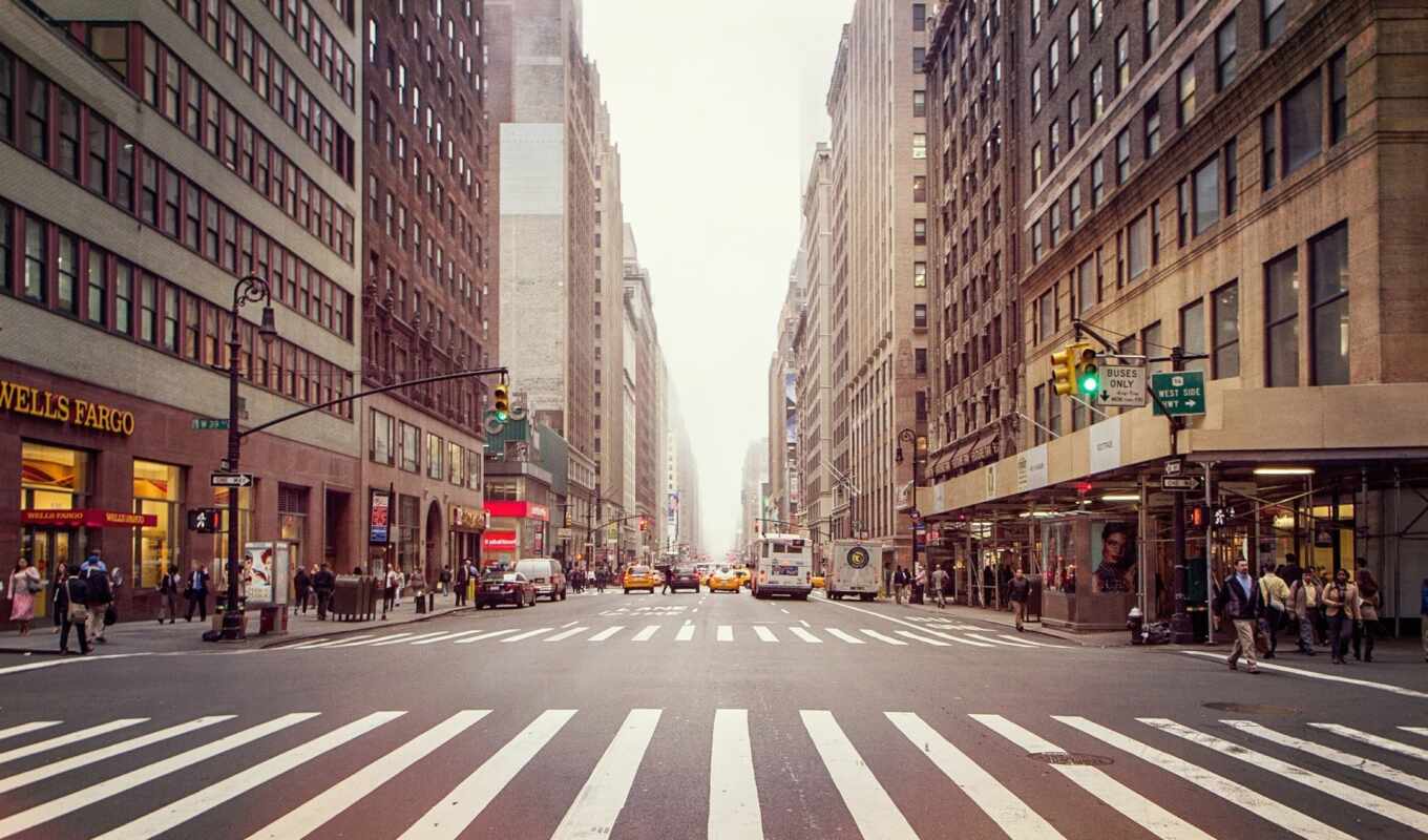 new, город, улица, york, streets