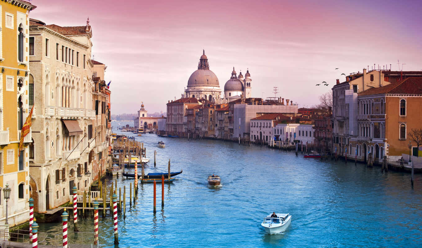 фото, город, venice, canal, санта, день, grand, европа, travel, italy