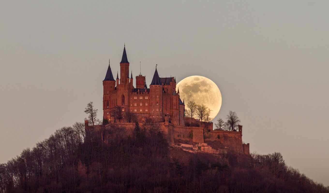 moon, castle, heart, Harry, blackwood, artmoon, picturesdesenhos, moonfull