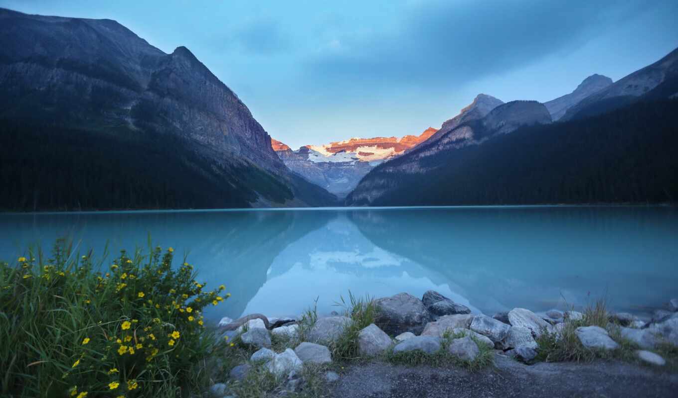 озеро, природа, фото, взгляд, фон, гора, landscape, louise, канада, park, banff