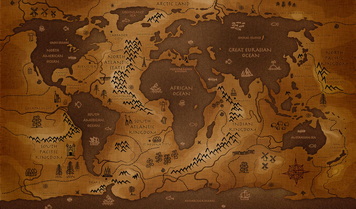 map, мира, карты, древняя