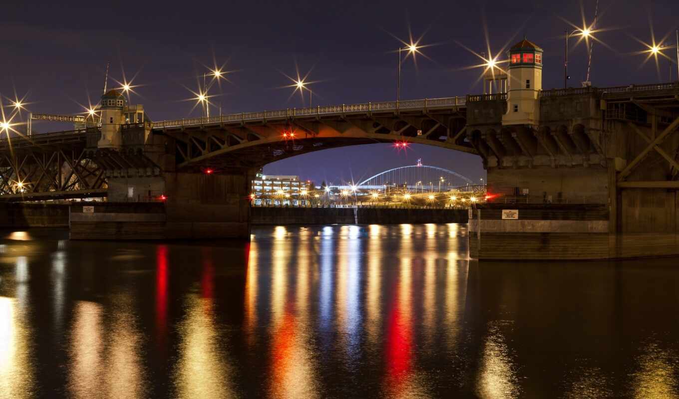 city, night, Bridge, budapest