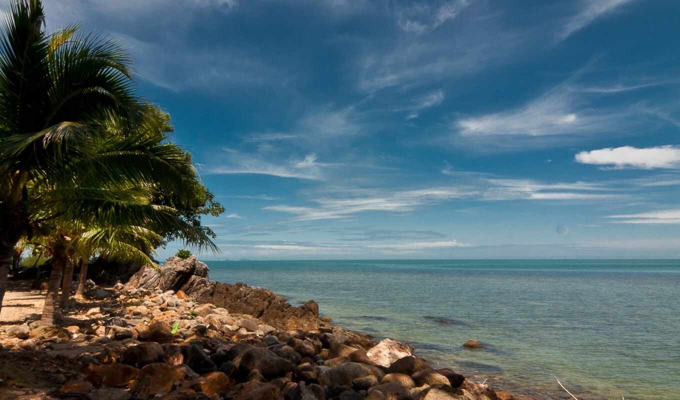 природа, пляж, landscape, море, much, wide, definition, таиланд, natural