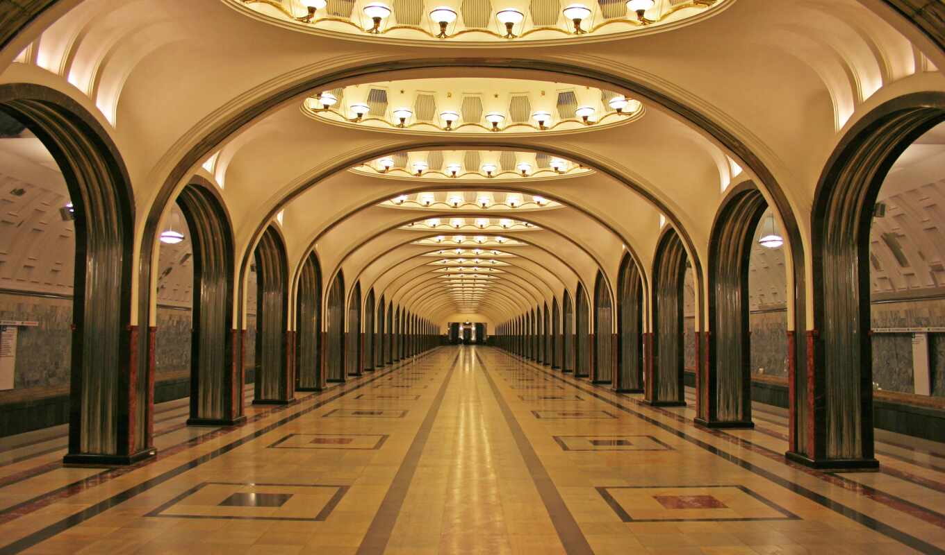station, moscow, metro, Mayakovskaya