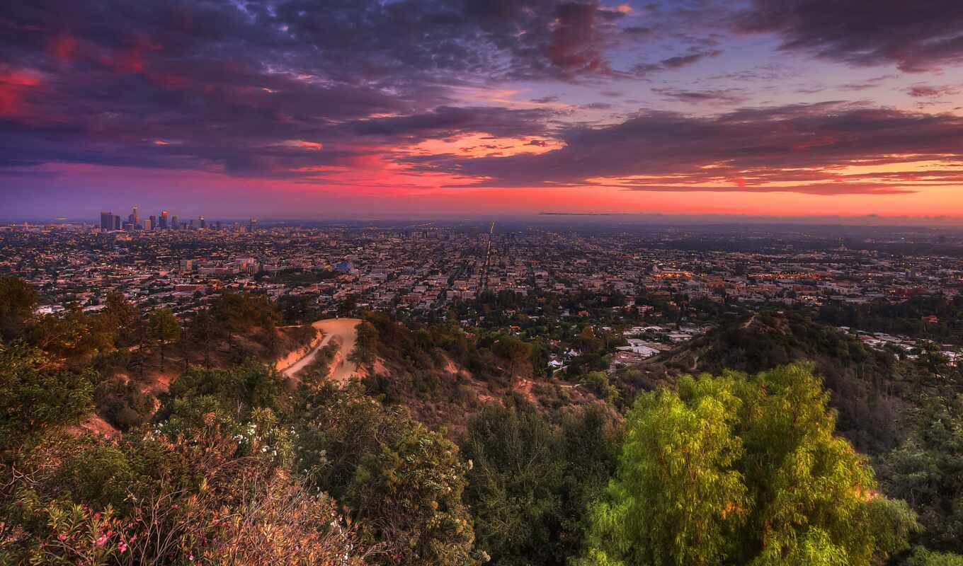 sunset, USA, the, angeles, different, wide