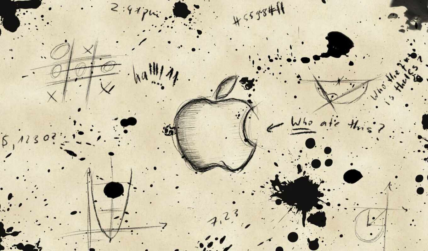 apple, mac, technology, a computer, sketch, flare