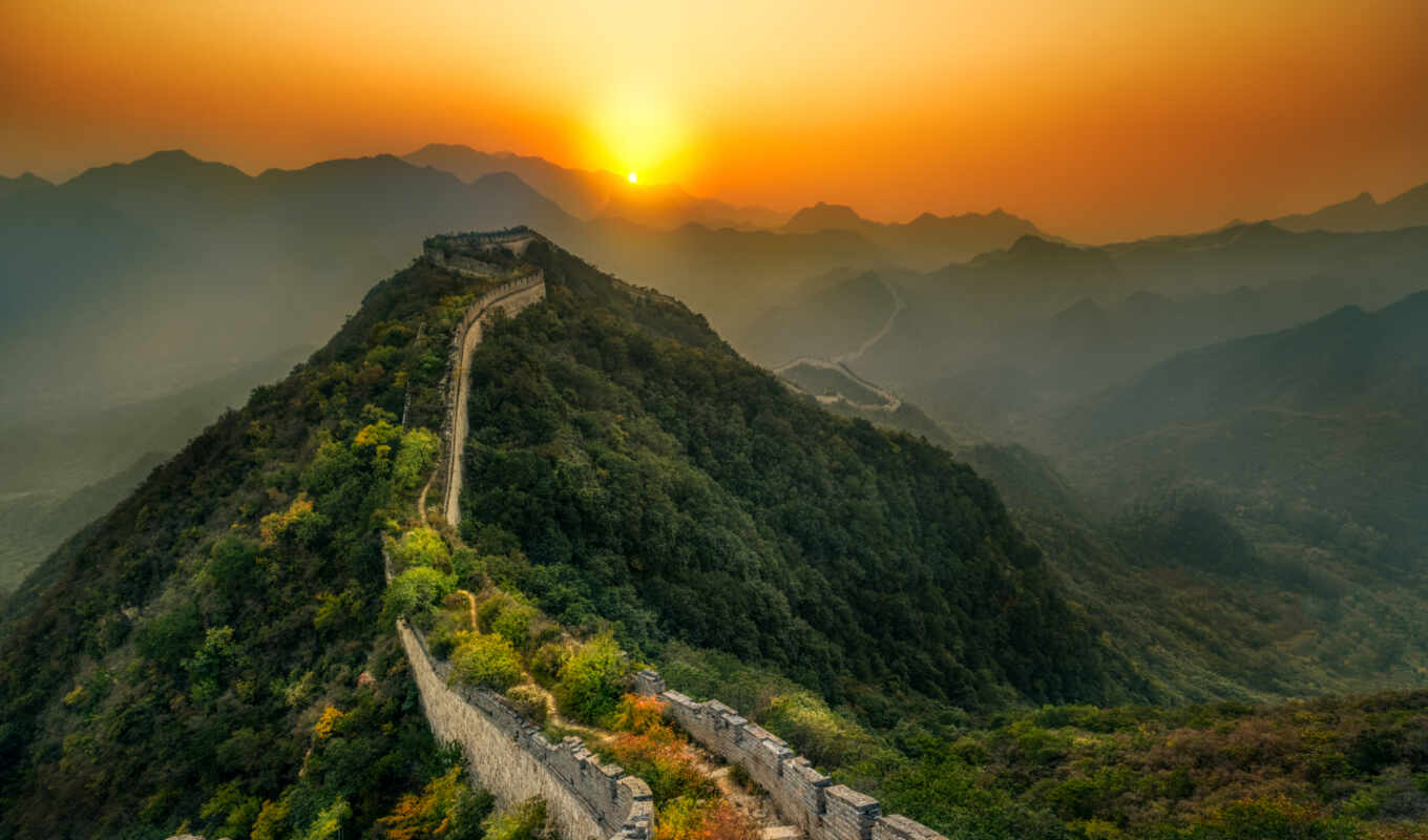 стена, great, china, abandon