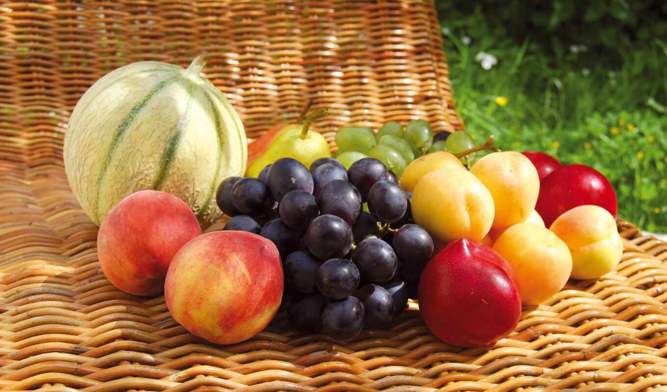mobile, summer, персик, плод, красивый, виноград, урожай, meal, smartphone, нектарин