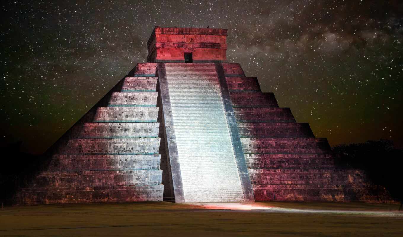 мая, пирамида, rook, мексиканский