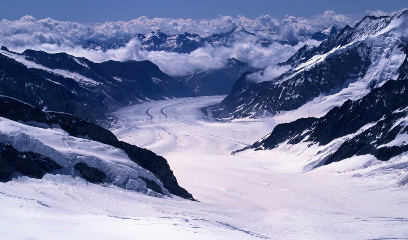 гора, glacier, aletsch