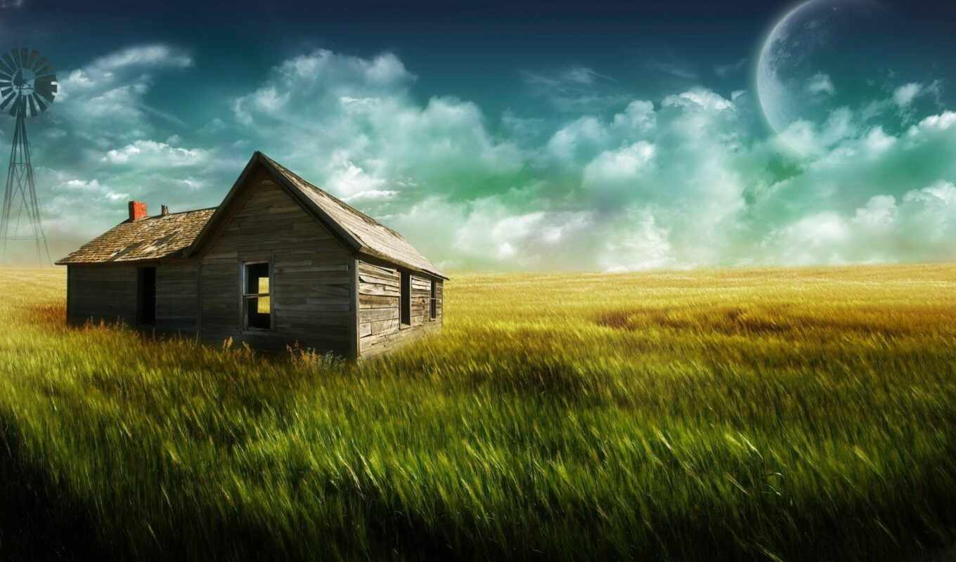 art, wall, house, game, background, field, fantastic, old