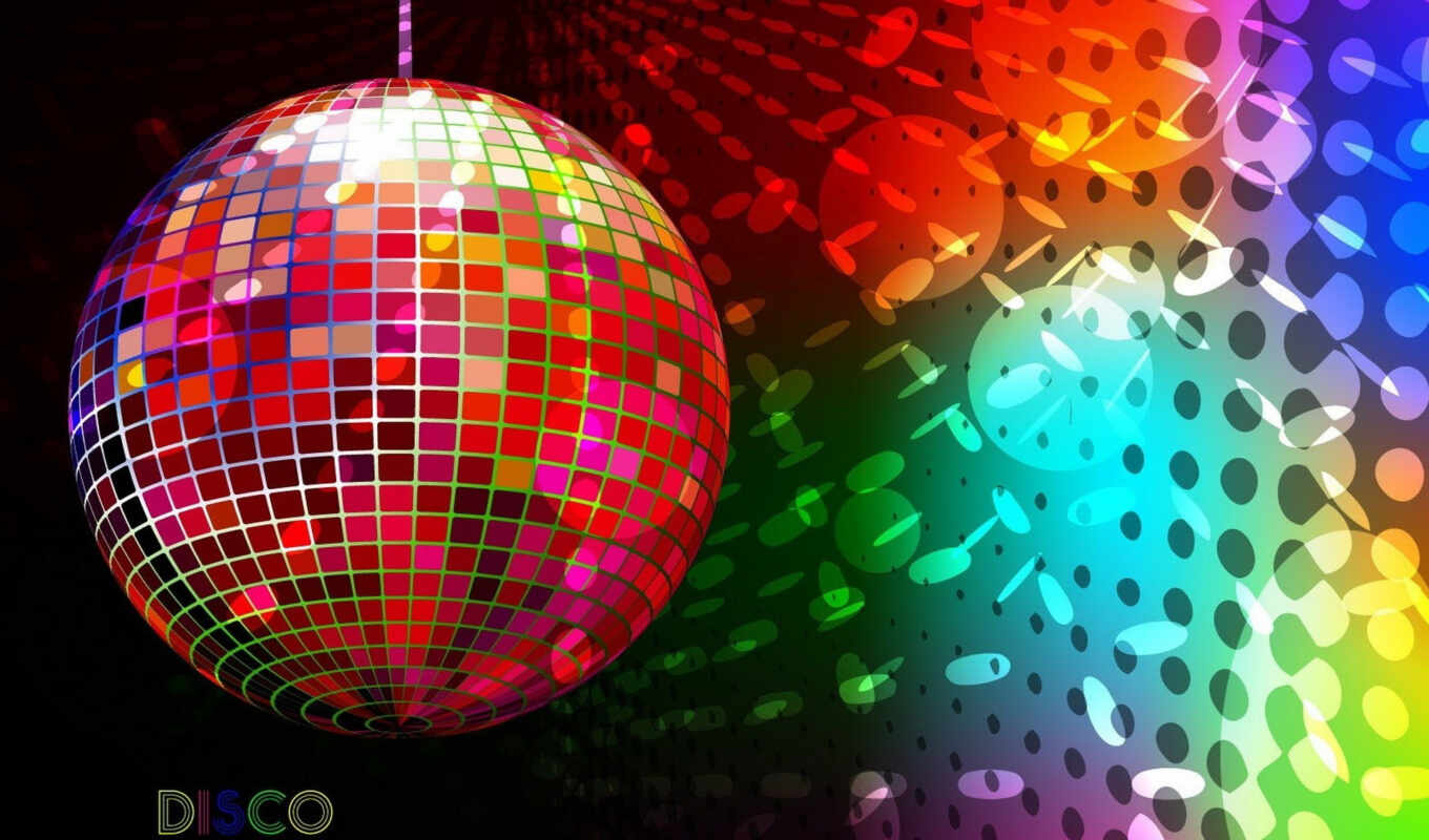 радуга, шар, диско, disco