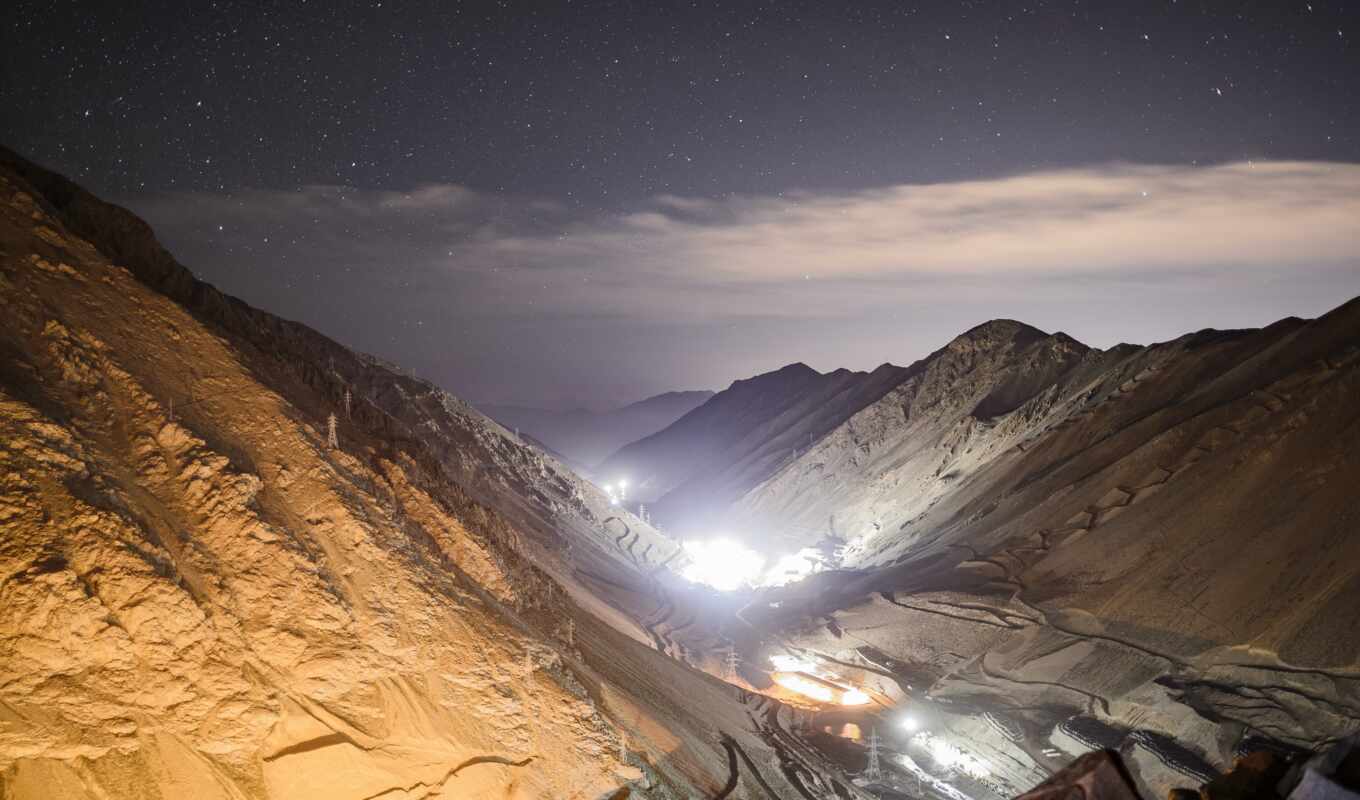 night, mountain, coast, chile, mine, camp, andes, photos, coordination, kitty