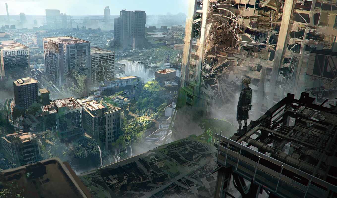 game, city, apocalyptic, devastation, the, automaton