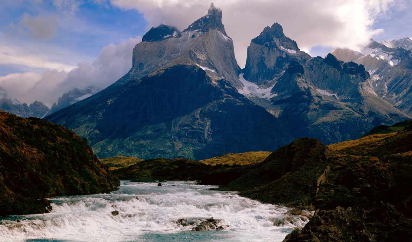 место, del, park, paine, chile, national, torre