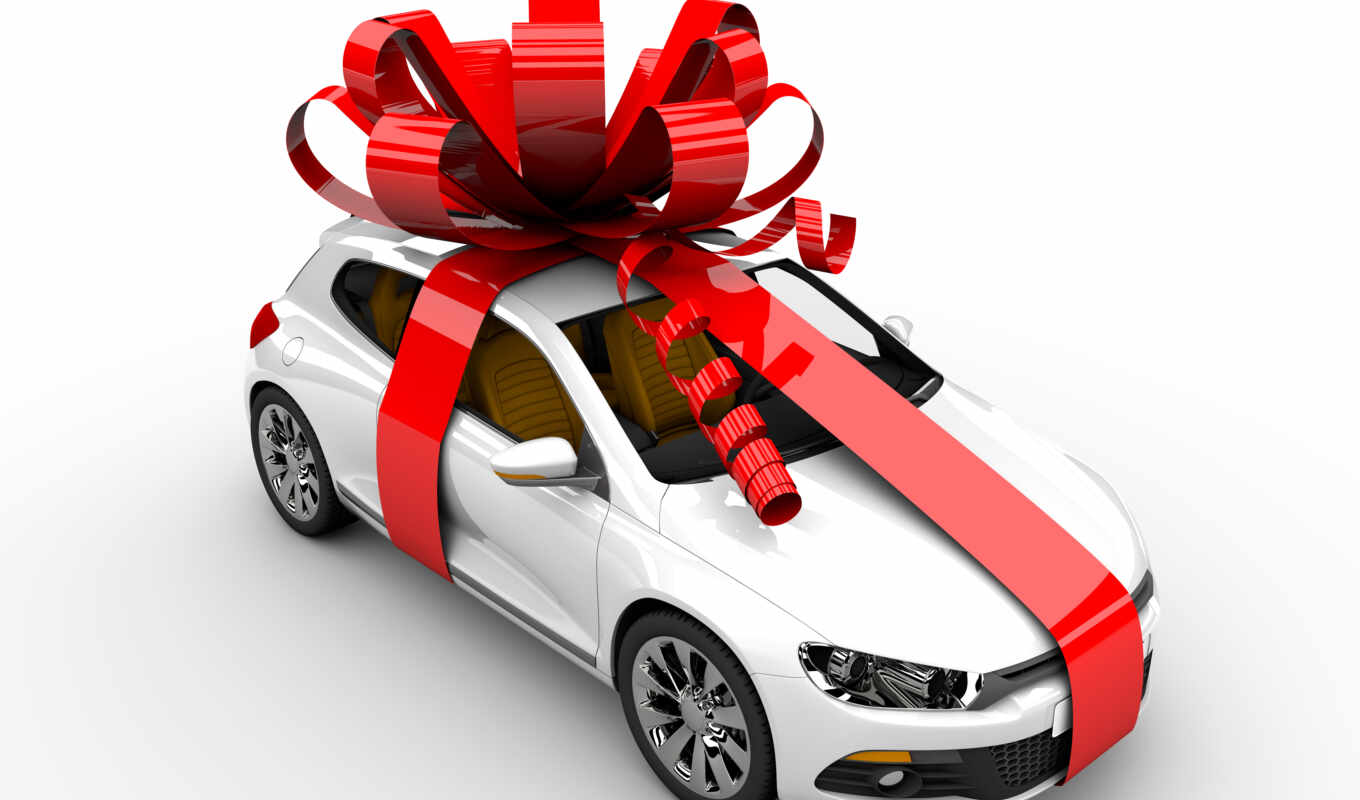 you, new, with, auto, car, christmas, stock, gift