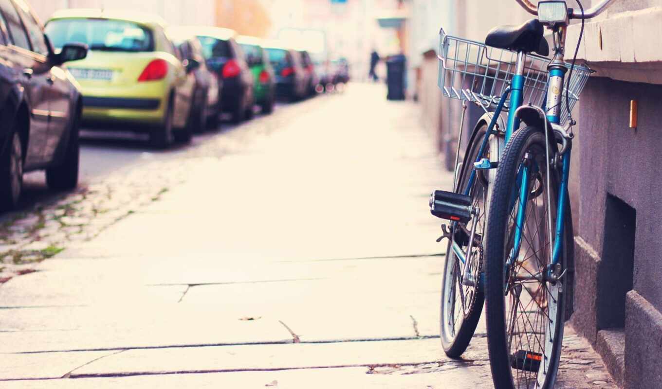 blue, город, улица, bike, urban, велосипед, transportation