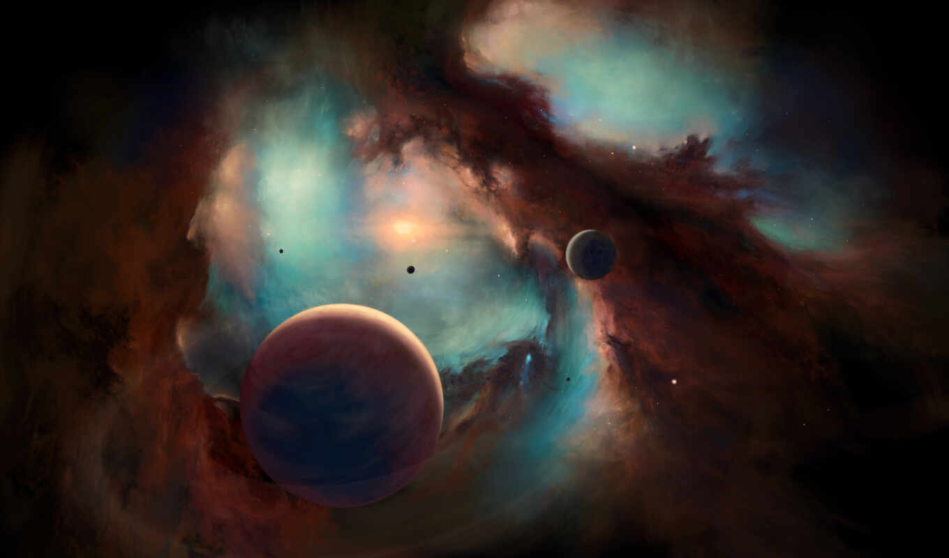 planets, space, nebula, planets, space, cosmos, space, fogs