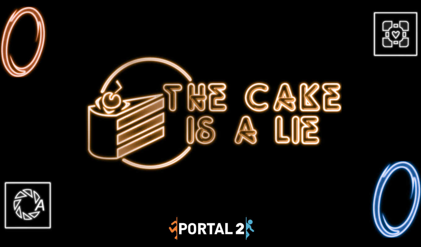 game, portal, cake