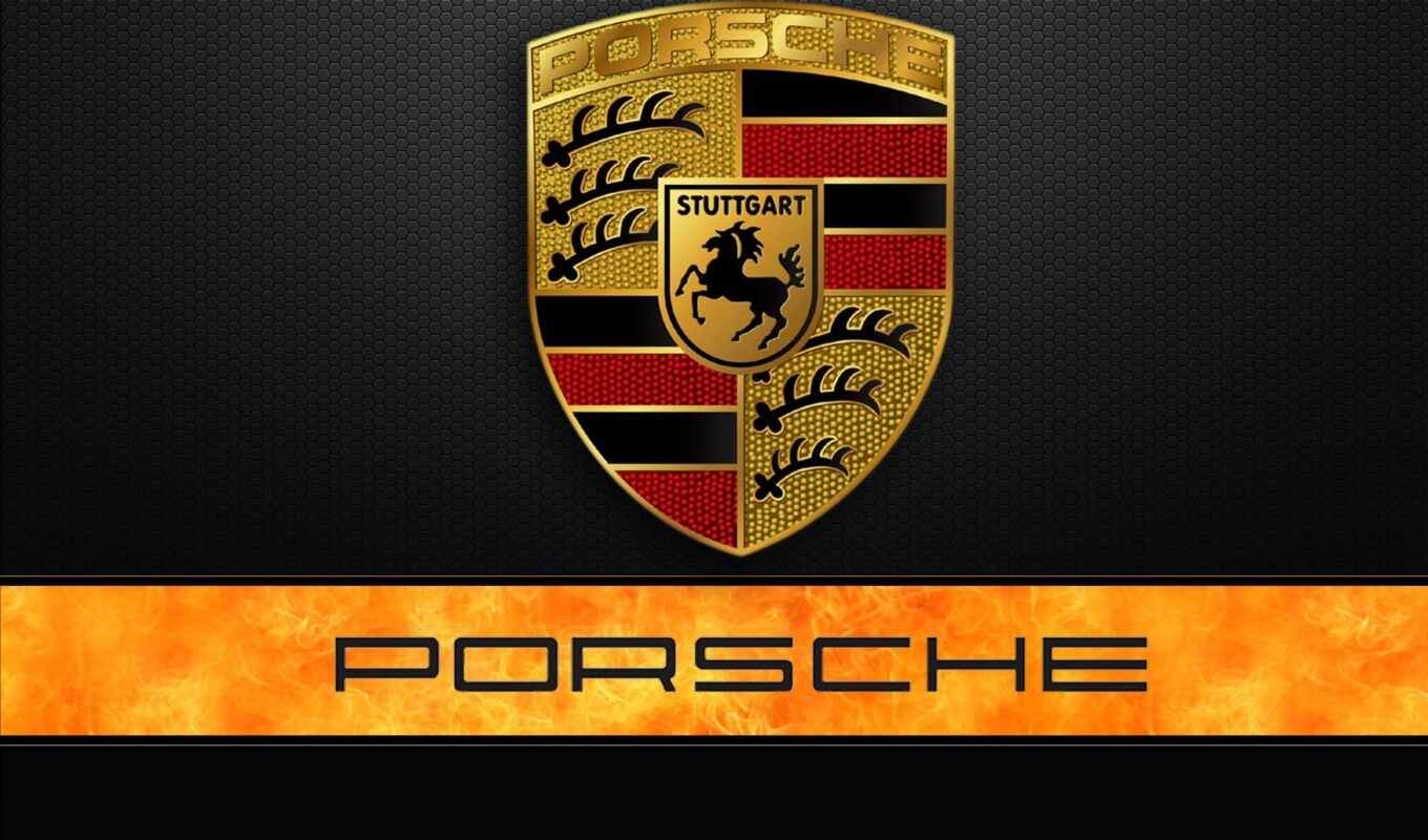 logo, Porsche, push, emblem, label, logo, shield