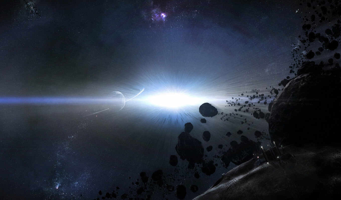 explosion, space, planet, asteroids, asteroid, comets