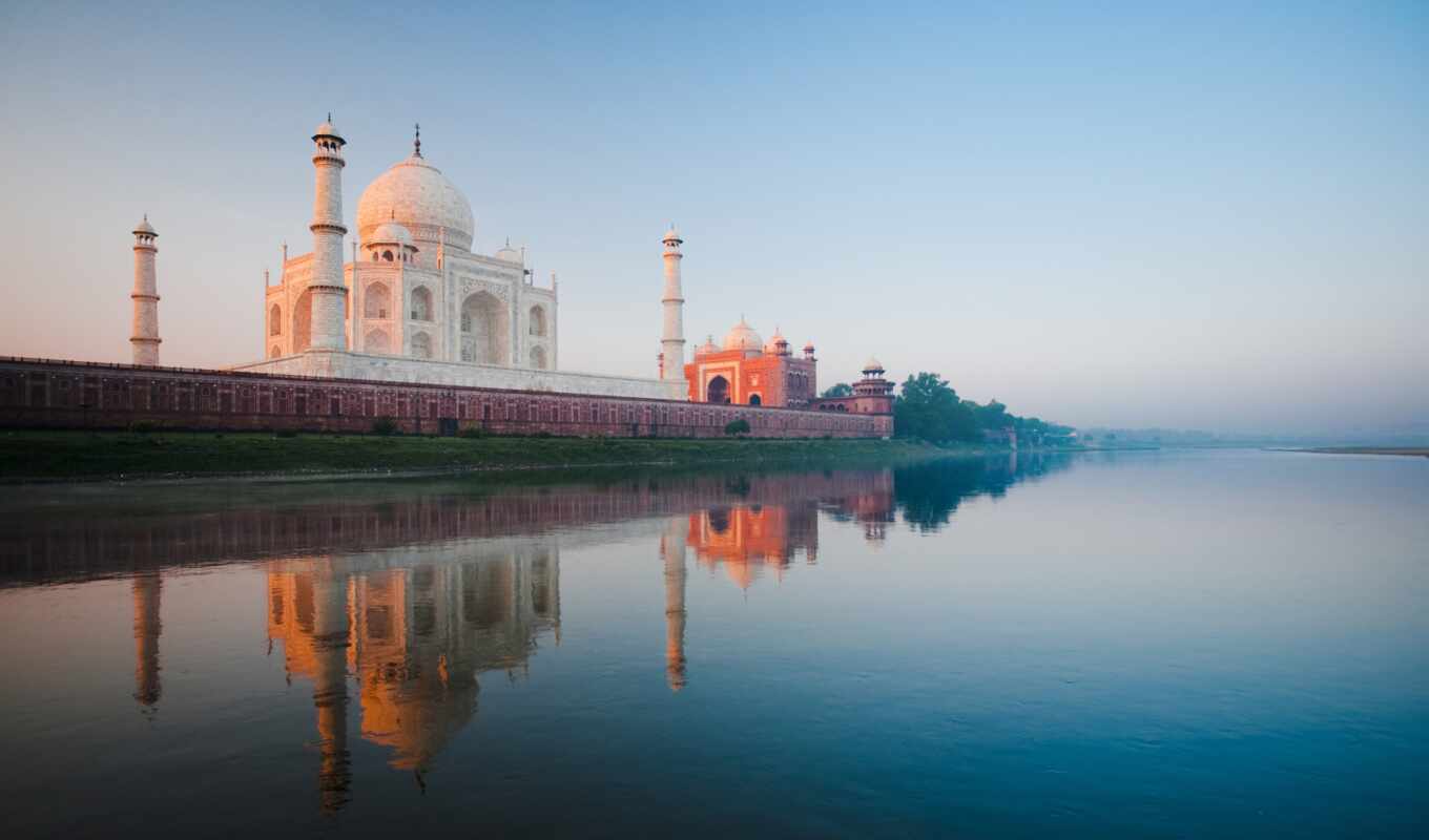 large format, history, river, india, mosque, taj, mahal, taj