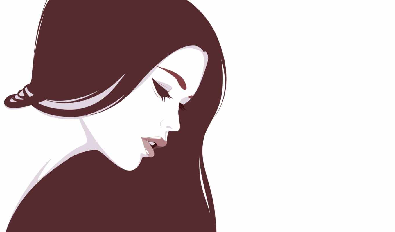 face, beauty, portrait, nose, the chin, illustration, front, cheek
