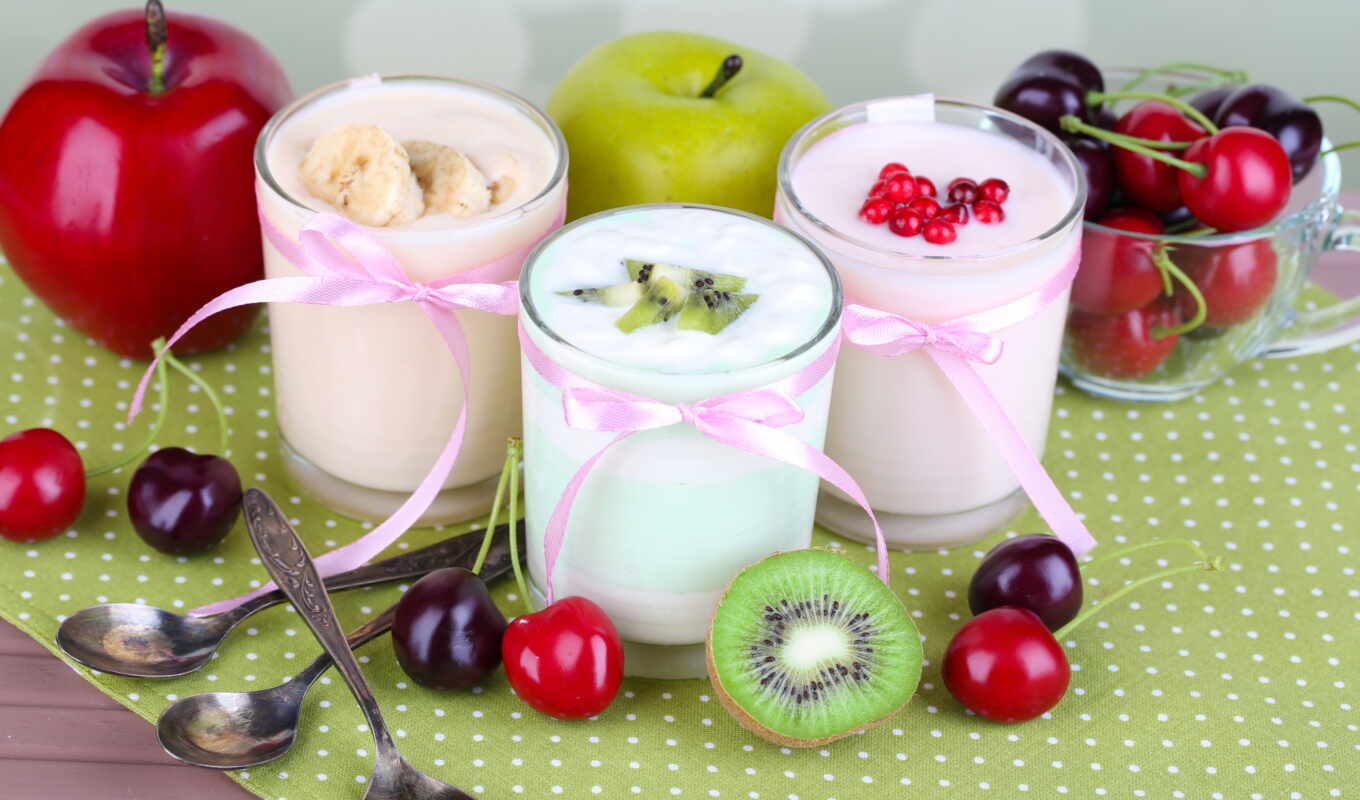 meal, June's, fetus, ice cream, milk, fruits, fruits, berries