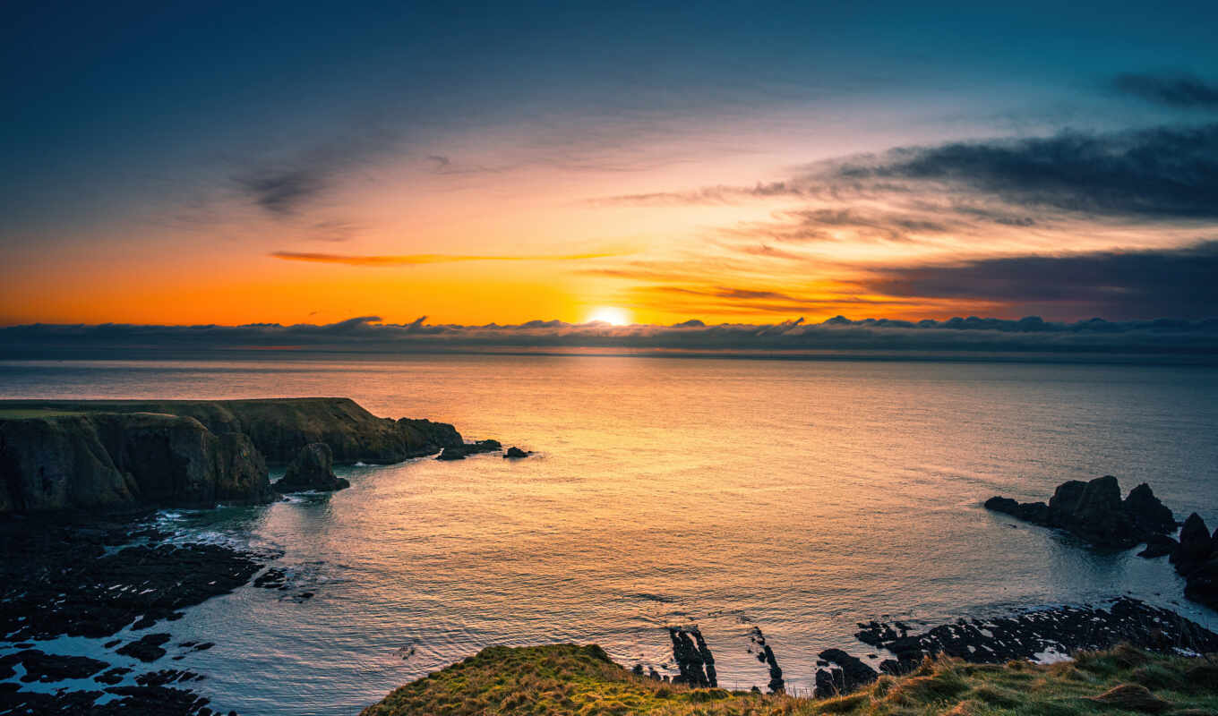 nature, photo, background, sea, gallery, coast, sunrise, Scotland, Scottish, rare, aberdeen